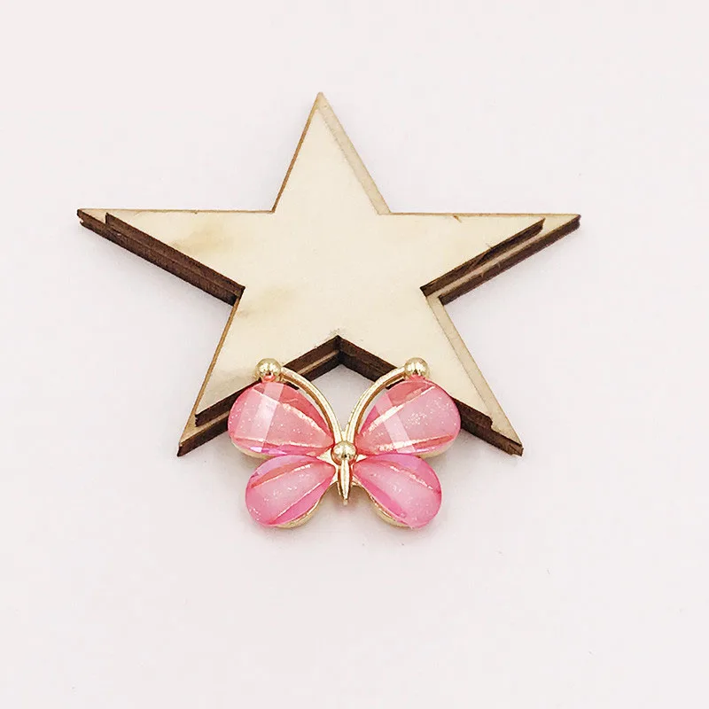 10 Stück/Los 2,2*2,8CM Harz-Legierung Flache Schmetterlingsknöpfe für DIY-Kleidungsapplikationen, Metall-Hochzeitsverzierung, Schmuck und Bastelarbeiten – Detail 11