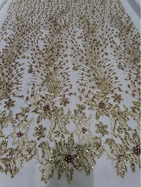 5 yards plus beads of sticky glitter lace fabric special sale embroidered mesh fabric evening dress, skirt fabric