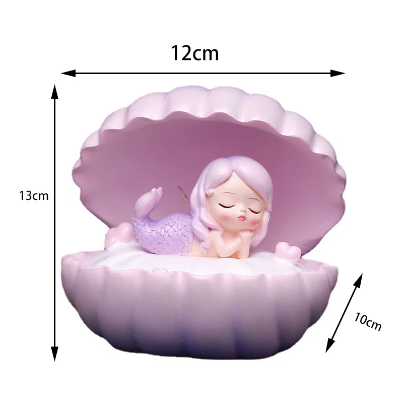 PheiLa LED Night Light Fairy Cute Mermaid Night Lamp Powered by Button Batteries for Baby Girls Bedroom Decoration and Gifts