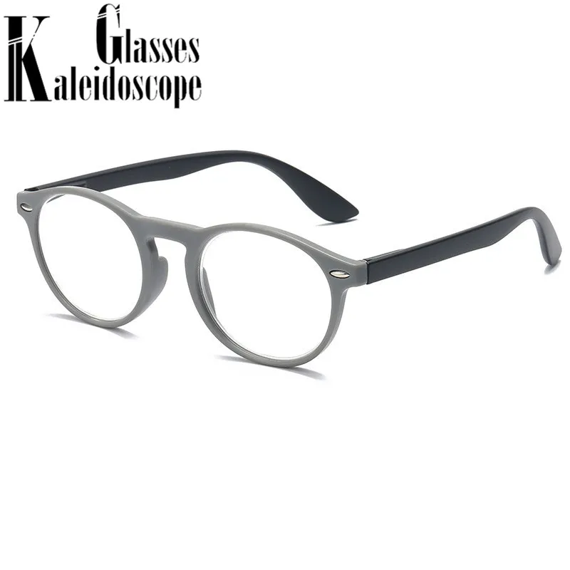 Vintage Round Reading Glasses Men Women Ultralight Matte Frame Blue Eyeglasses Diopter +1.0 +1.5 +2.0 +2.5 +3.0 +3.5 +4.0