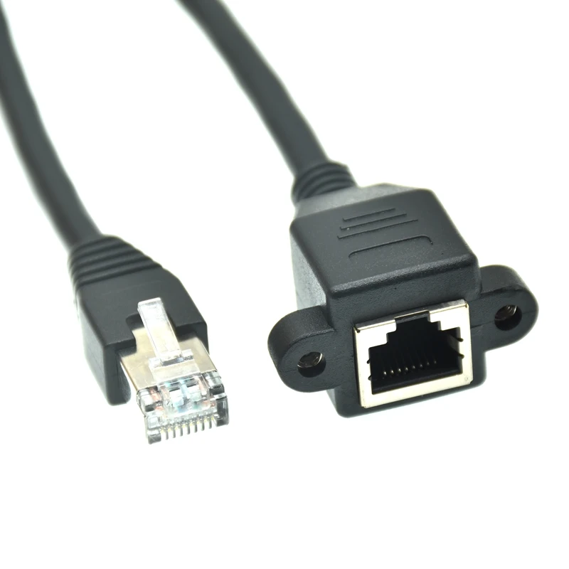 Network Extension Cable RJ45 Male To Female Screw Panel Mount Ethernet LAN 5M 10M 1ft 2ft 3ft 5ft 6ft 15ft 30cm 60cm 150cm 3M 1m