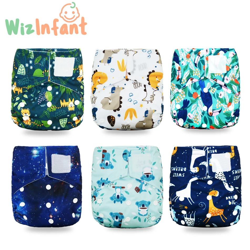 WizInfant-pañal de tela de bolsillo para bebés, ropa de gamuza impermeable y transpirable, se adapta a pañales ecológicos, venta al por mayor, 12