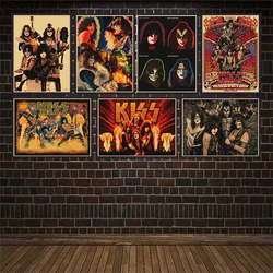 Rock Band Kiss Kraft paper Posters music team star classic decorative painting poster wall sticker