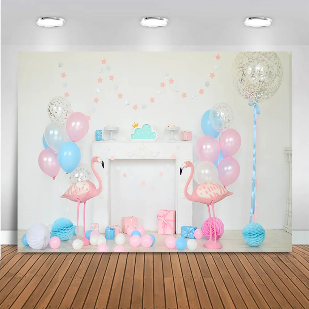 Mocsicka 1 생일 파티 베이비 샤워 배경 풍선 장식 베이비 포트레이트 사진 소품 케이크 스매시 사진 배경