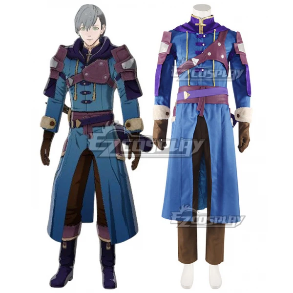 Fire Emblem Three Houses Wind Flower Snow Moon Blue Lions Ashe Ubert Durand Part 2 Timeskip Ver Outfit Game Cosplay Costume E001