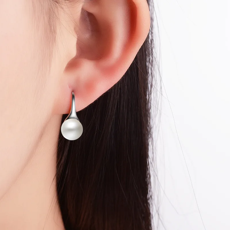 925 srebro klasyczne perłowe kolczyki dla kobiet dzieci biżuteria ślubna boucle d'oreille hipoalergiczne — zdjęcie 7