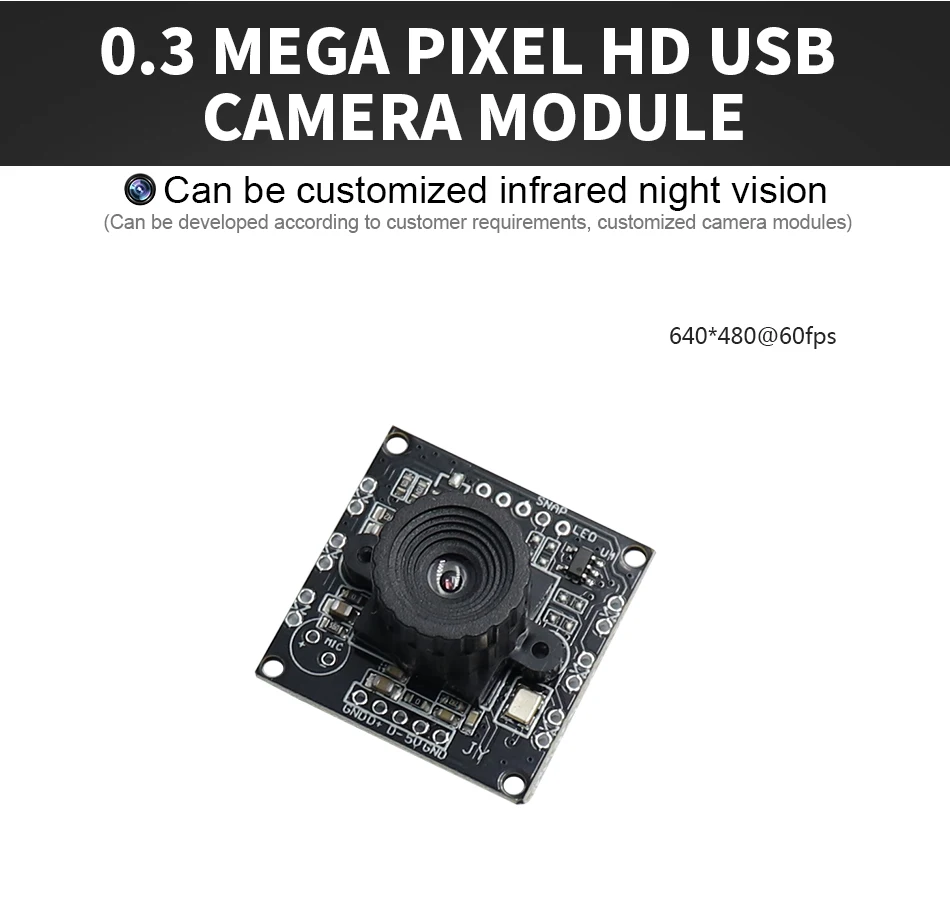 JinYan OV7725 0.3MP high speed 60fps Distortionless Lens USB2.0  UVC Androd/Linux/MAC OS Camera Module