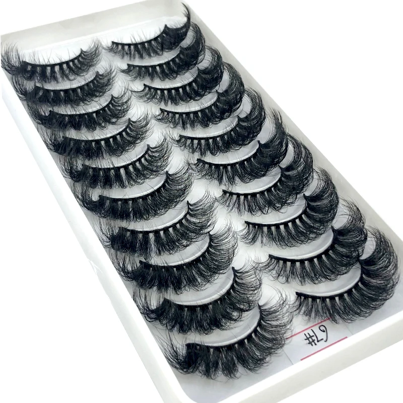 2023 NEW 8/10 pairs 100% Real Mink Eyelashes 3D Natural False Eyelashes 3d Mink Lashes Soft Eyelash Extension Makeup Kit Cilios