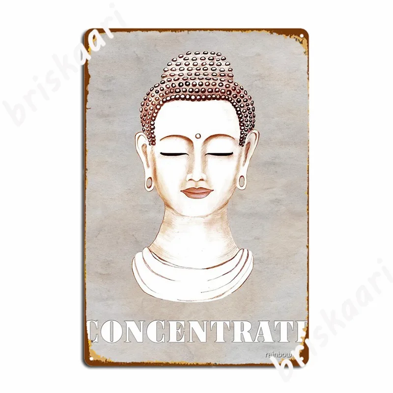 Buddha Concentrate Metal Signs Cinema Kitchen Club Bar Retro Tin sign Posters