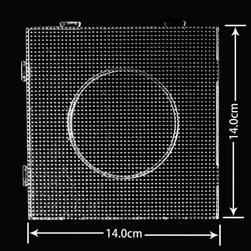 Mini cuentas Hama cuadradas de 2,6mm, 4 Uds., tamaño grande de 14cm, Material de plantilla de cuentas para hacer dibujos animados, tableros de