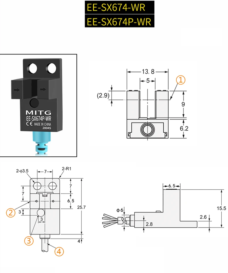U-Förmigen Schlitz Lichtschranke EE-SX67 Serie SX 670 671 672 673 674 675 676 677 Induktion Grenze Sensor NPN PNP NO NC 5V-24V – Detail 19