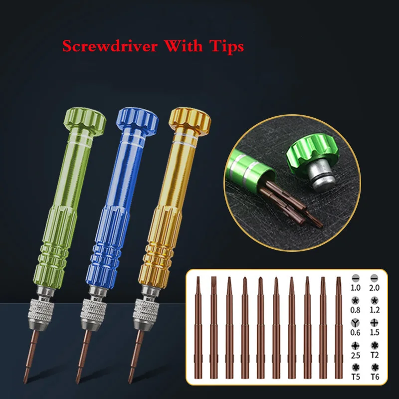 Screwdriver Bit Set Mobile Phone Precision Torx Cross Pentalobe Repair Kit for iPhone Android Opening Disassembly Tool