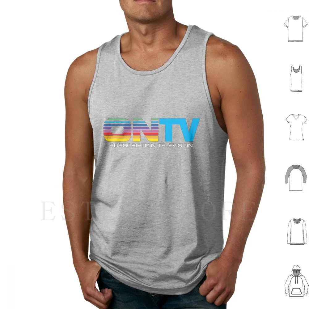 On Tv Subscription Tshirt Defunct Tv Service Tank Tops Vest Cable Tv Satellite Pay Tv 1980s Video Scrambled Uhf