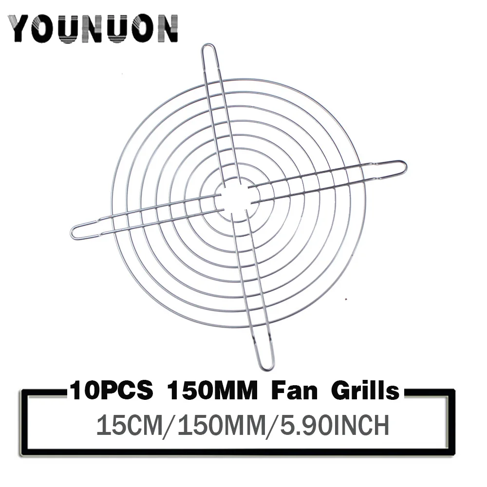 

10 Piecces 150mm Fan Grills 150x150mm Metal Mesh Protector Guard for 150mm 15050 Cooling Fans