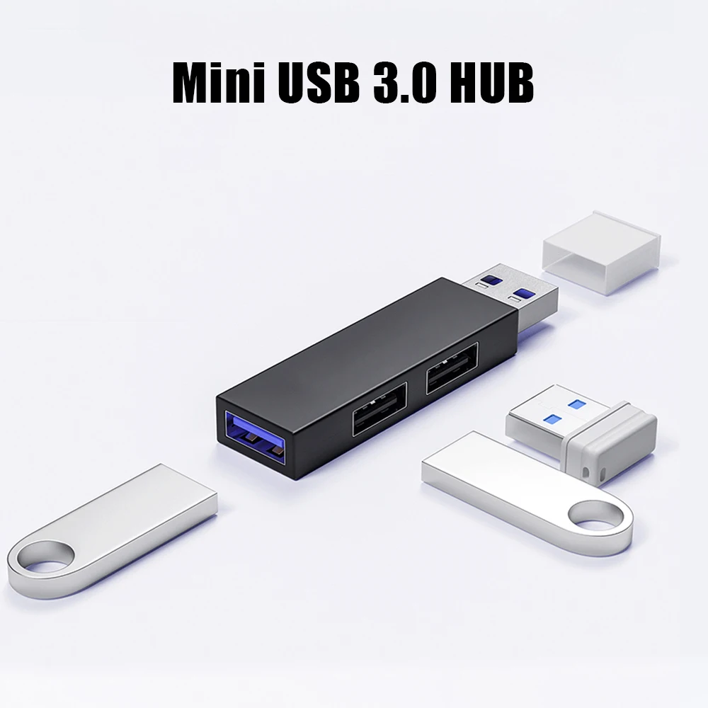 USB 3.0 HUB Adapter Extender Mini Splitter 3 Ports for PC Laptop Macbook Mobile Phone High Speed U Disk Card Reader Hard Disk