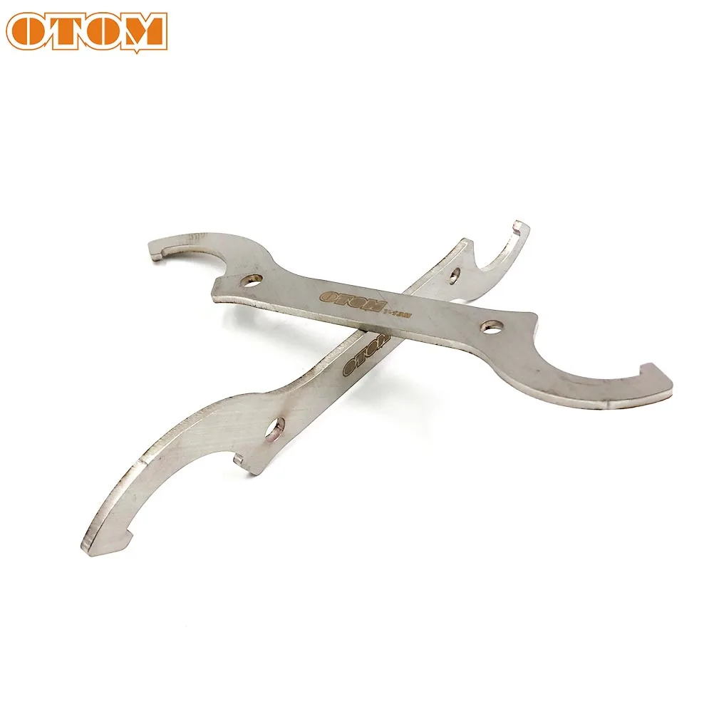 OTOM Motorcycle Wrench Rear Shock Absorber Adjustment Tools Universal C Hook Stainless Steel Regulation Spanner For KTM CRF KXL