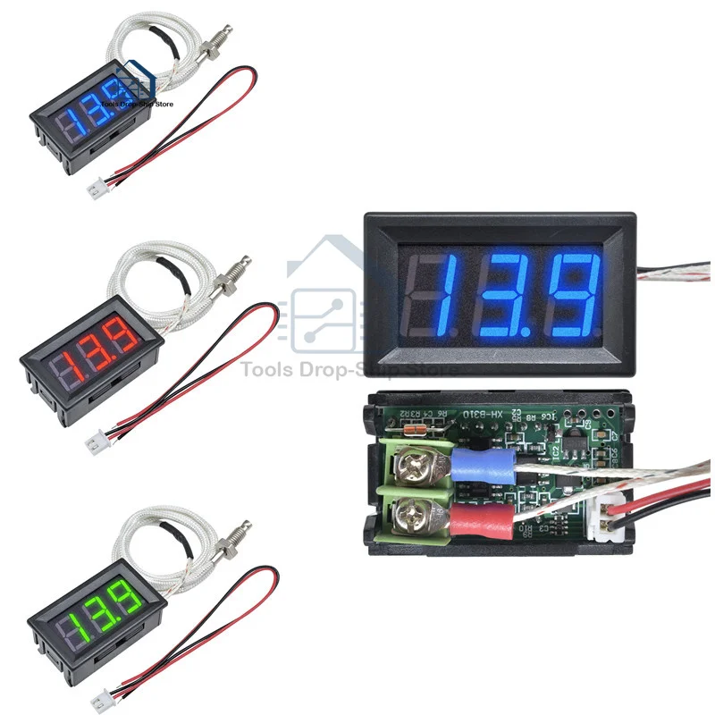 XH-B310 Digital Tube Mini LED Digital Display Temperature Meter Thermometer Gauge Thermocouple Thermometer Instruments -30~800C