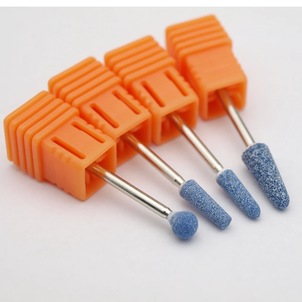 

1pcs Blue Corundum Nail Drill Bits 3/32" Rotary Ceramic Stone Burr Cutters for Manicure Nails Accessories Tool