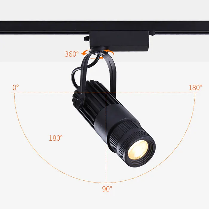 Theater Stage Zoom Spotlights, LED Focus Logo Projector Track Lights,Industrial Gobo Lights for Company Restaurant Store Wedding