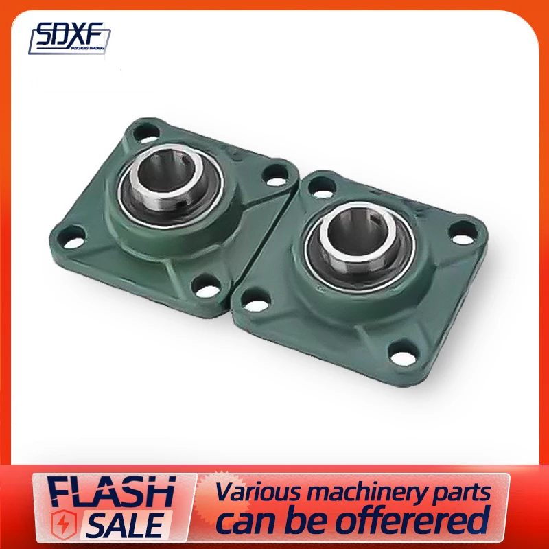 

Square Flange Mounted Pillow Block Bearings Spherical Square Bearing With Housing203 4 Bolt Mounted Bore UCF205 UCF201 UCF204