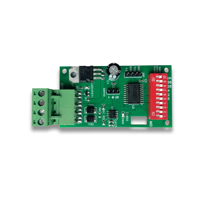 1-kanal DMX512 Servo Fahrer Motor Controller Modul Elektronische Kits Unterstützung Canon Sear Für Induktion Gerät Kostenloser Test Software