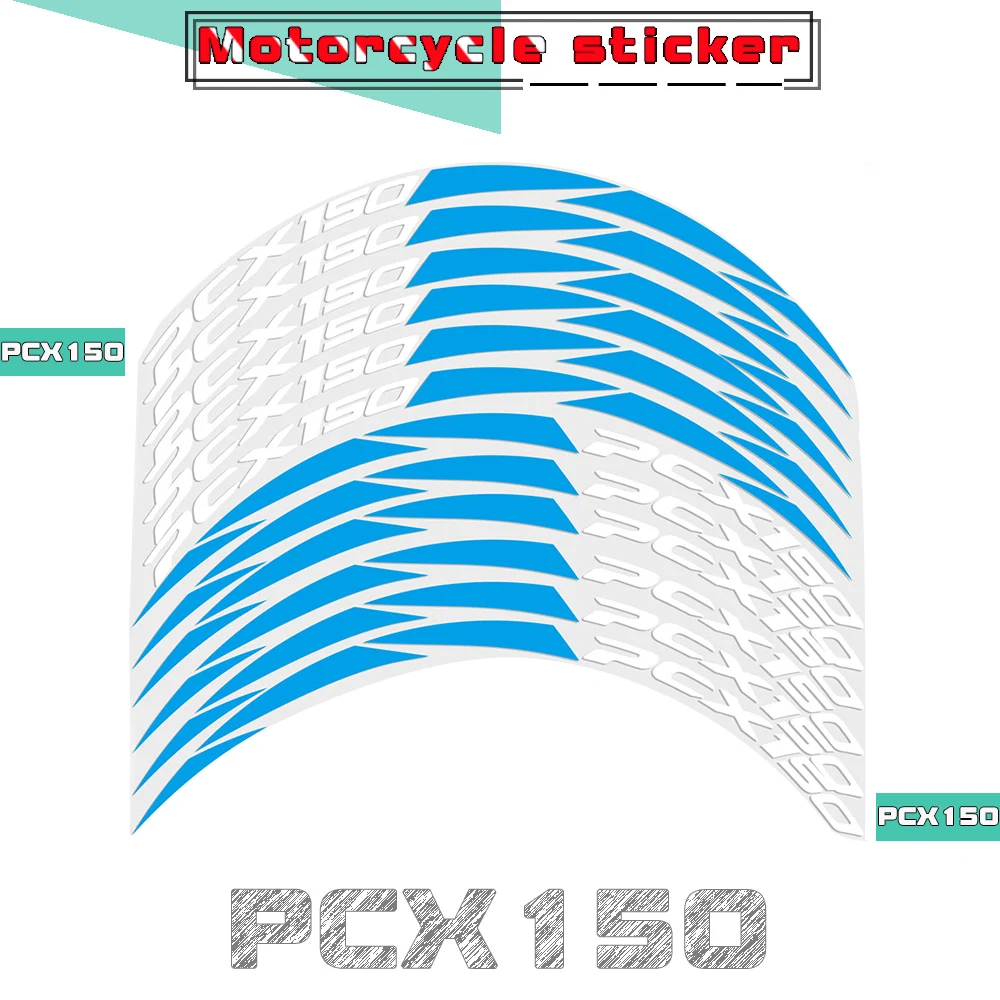 

Motorcycle Inner Rim Multicolor Logos and Decals Night Reflective Protective Stickers Waterproof Tape for HONDA PCX150 pcx150