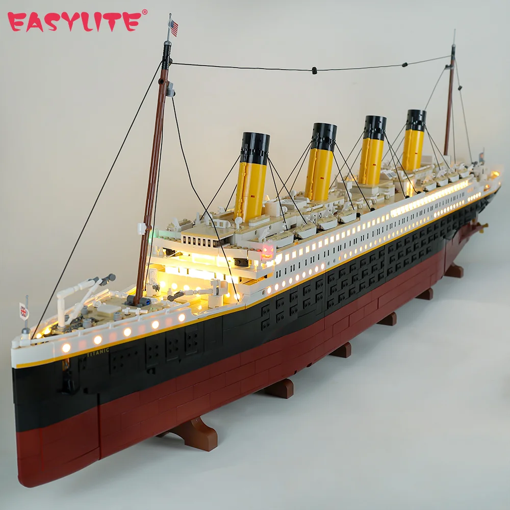 LED Light Set For Christmas Gift New 10294 Titanic Liverpool Building Blocks Build the Ship of Dreams Bricks Lamp Kit No Model