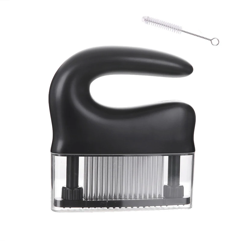 Stainless Steel Meat Tenderizer Tool Steak Hammer 48 Needle Meat Tenderizer Removable Design Household Steak Perforation