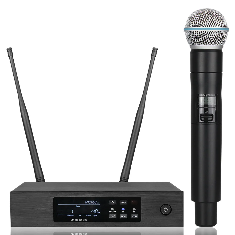 

Honguan QLXD4 Digital True Diversity UHF Wireless Microphone System Professional Single Handheld Perfect Sound Stage