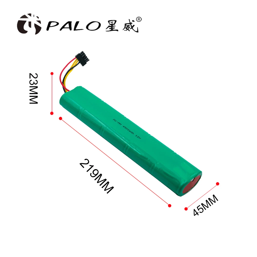 PALO baterai Robot pemanis vakum 12V 4500mAh paket baterai isi ulang Ni-MH untuk kasino 1807 Botvac 70e / 75 / d75 / D85 dll