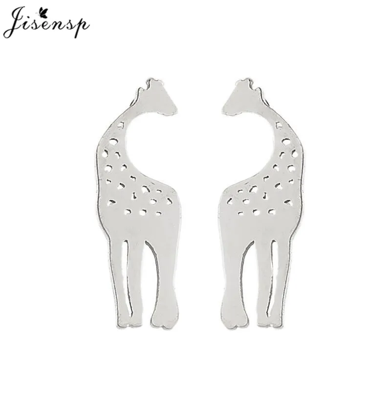 Cartoon Giraffe Stud Earrings Summer Simple Animal Earings for Women Girls Daily Jewelry Bridesmaid Gift 2024 Trendy Pendientes