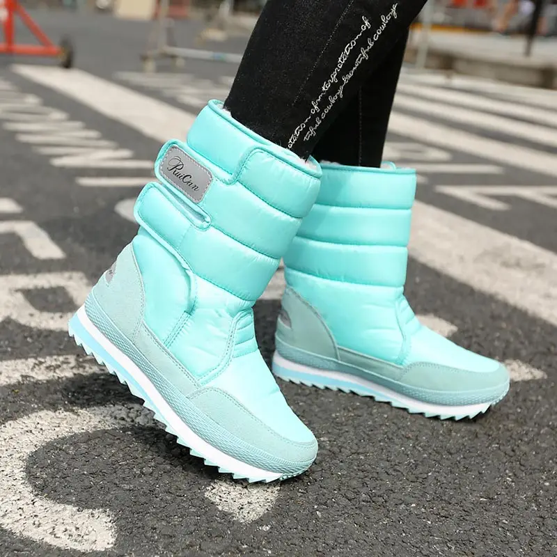 Hot Fast Delivery Women Boots Fashion Warm Shoes Woman Waterproof Winter Boots Women Colorful Plus Velvet Snow Boot Ladies Shoes