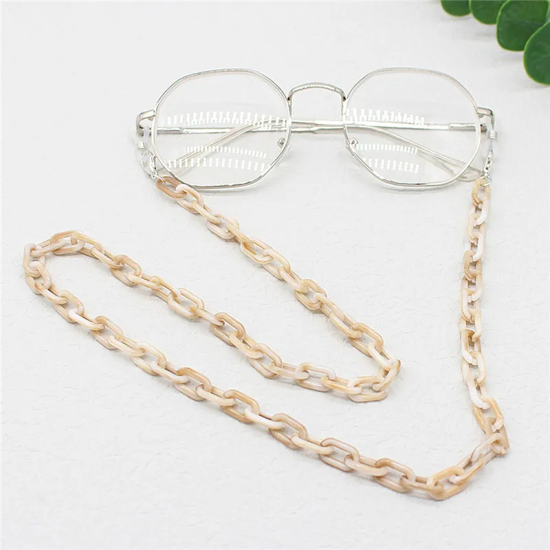 New Retro Bright Acrylic Glasses Chain for Face Mask Necklace Sunglasses Rope Hang Women Men Neck Strap Holder Hanging Lanyards