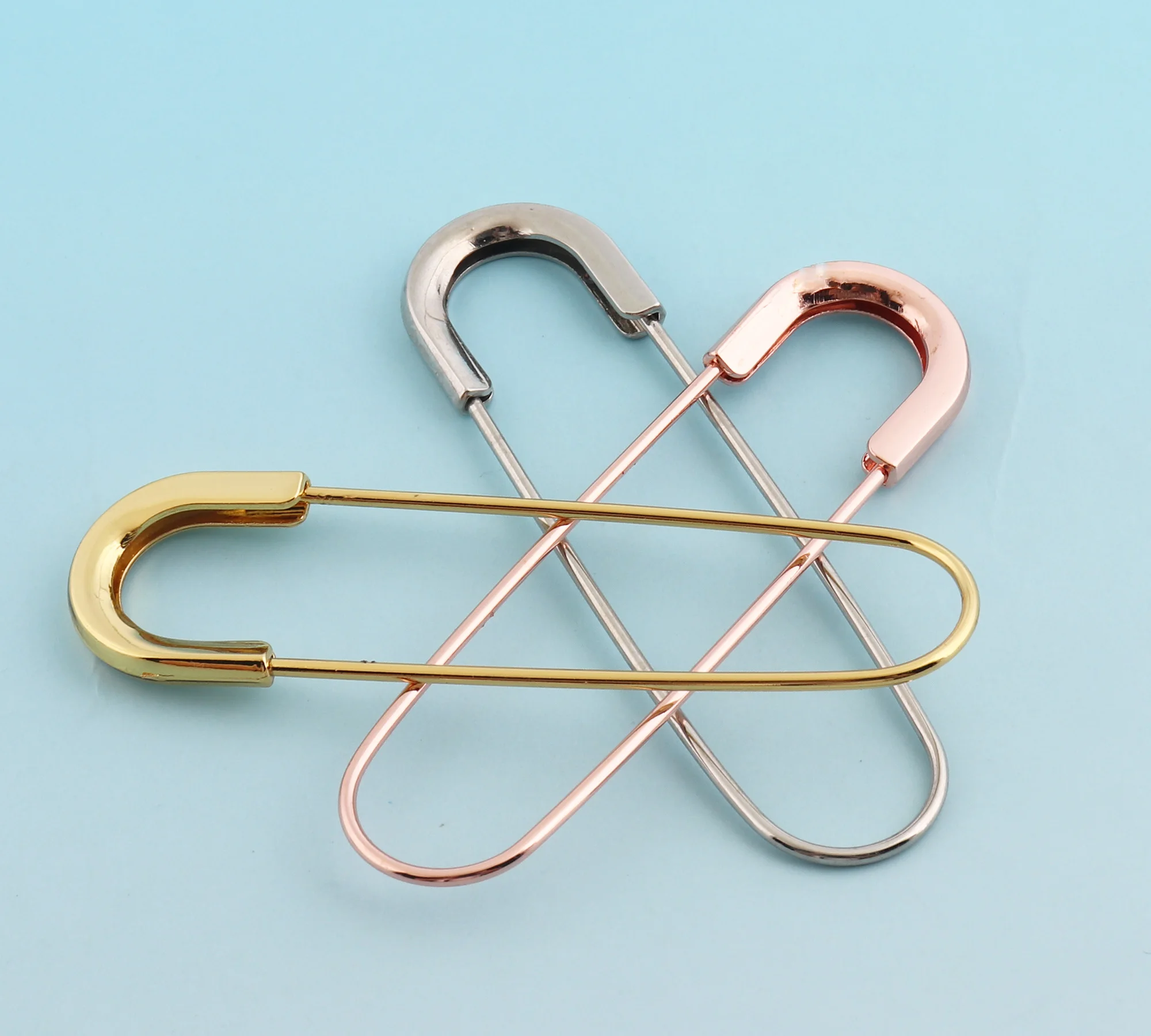 10pcs 80*21mm Large Charming Safety Pins Rose Gold Craft Findings Metal Brooch Safety Pins DIY Sewing Tools Accessory