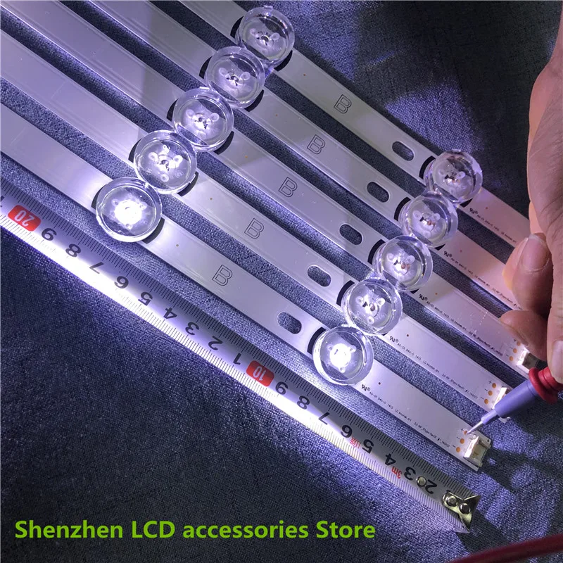 

FOR 49 LB 49LY320C-CA 49LB5520-CA 49LB5510-CC 45A + 45B 9 LED (5 +4) aluminum 100%NEW