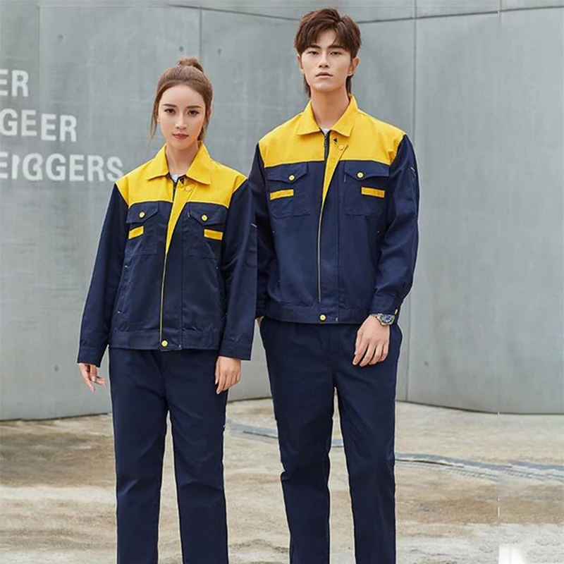 Spring Work Clothing Men Women Warehouse Worker Suit Durable Uniforms Safety Auto Repair Workshop Mechanic Electric Coveralls