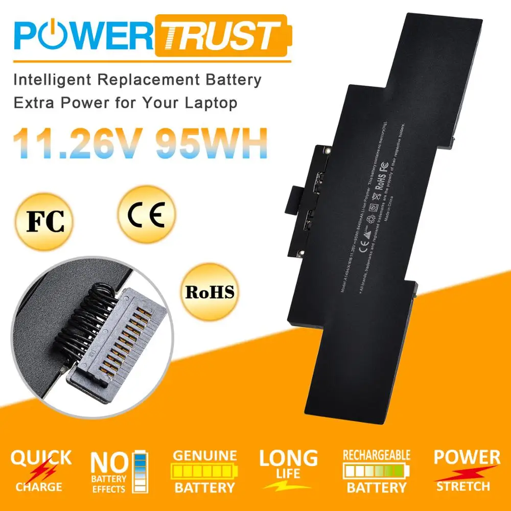 

PowerTrust A1494 A1618 Laptop Battery For Apple Macbook Pro 15" A1398 Retina Late 2013 Mid 2014 ME293 ME294