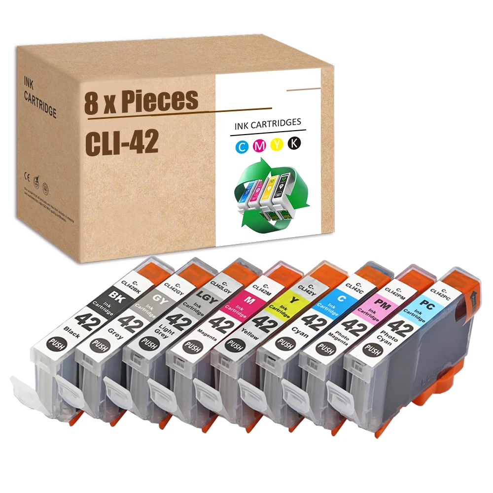 Cartuchos de tinta CLI-42 compatíveis com cartuchos de impressora Canon CLI42 funcionam para impressoras Pixma 100 Pixma 100s