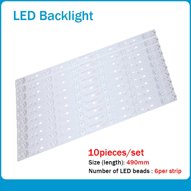 

10pcs/lot for PPTV-50C2S K50J led backlight 303SW500031 SW50D06A-ZC14CG-02 7765-650000-D000 6lamps