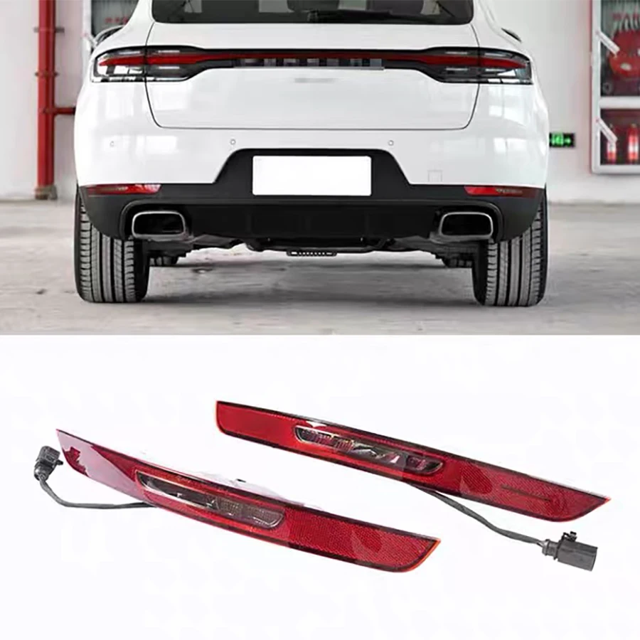 

Wooeight 1Pc Left/Right Bumper Reflector Light Rear Brake Light Fog Warning Lamp Fit for Porsche Macan 2014-2018 2019 2020 2021