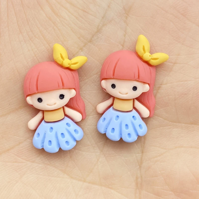 20Pcs Lovely Cartoon Princess Flat Back Resin Cabochon Hair Embellishments Ornament Applique DIY Wedding Scrapbook Craft G57