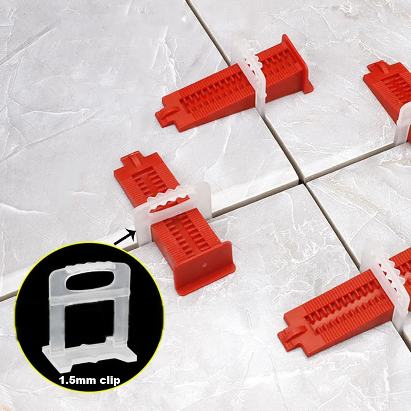 500 Chiếc 1.5Mm Ngói San Bằng Hệ Thống Levelling Do Khoang Cach Bang Sàn Ốp Lát Công Cụ Phù Hợp Với Hộ Gia Đình Hệ Thống Tầng Bộ Dụng Cụ Dụng Cụ