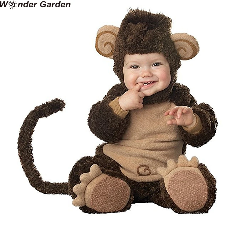 

Wonder Garden Infant Toddlers Baby Monkey Halloween Party Cosplay Costumes Christmas Purim Holiday Jumpsuit