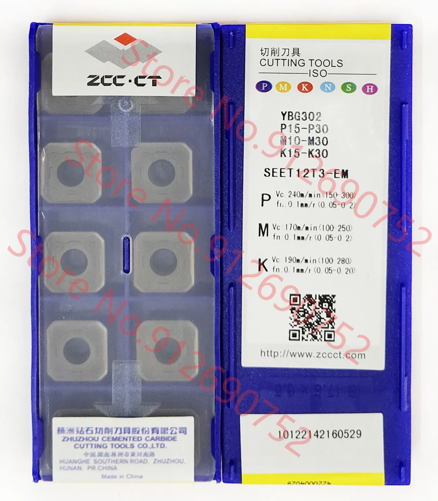 

ZCC.CT SEET12T3-EF SEET12T3-EM YBG302 Carbide Insert SEET Inserts