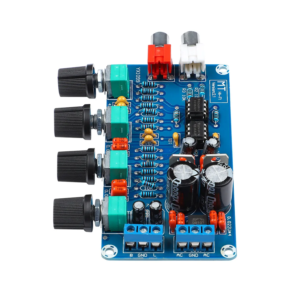 AIYIMA-홈 앰프 프리 앰프, 볼륨 톤, 고음 미드레인지베이스 NE5532 Op Amp HIFI EQ 컨트롤 보드 듀얼 AC 12V-18V