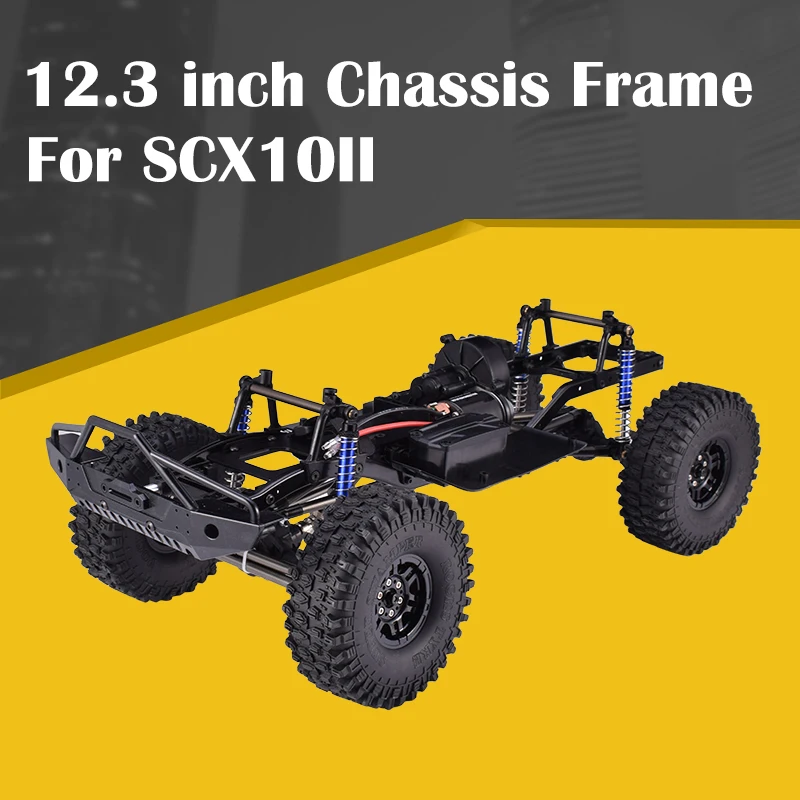 

12.3 inch Chassis Frame Wheelbase Mounted DIY Toys For 1/10 SCX10II 90046 90047 Remote Control Crawler Car Parts Base Set