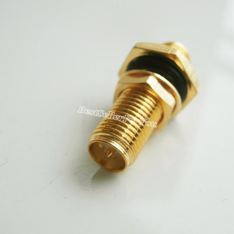 1 conector SMA hembra a RP SMA, conector RPSMA, Conector de mampara, adaptador RF, resistente al agua