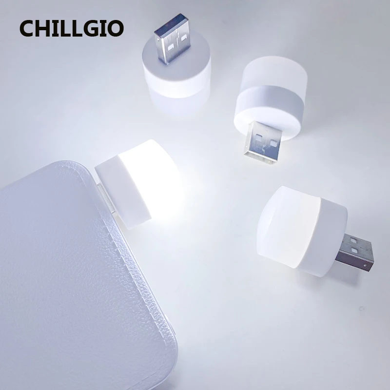 CHILLGIO USB Mini Night Light Eye Protector Atmosphere Energy Saving Emergency Lighting Study Led Portable Bedside Reading Lamps