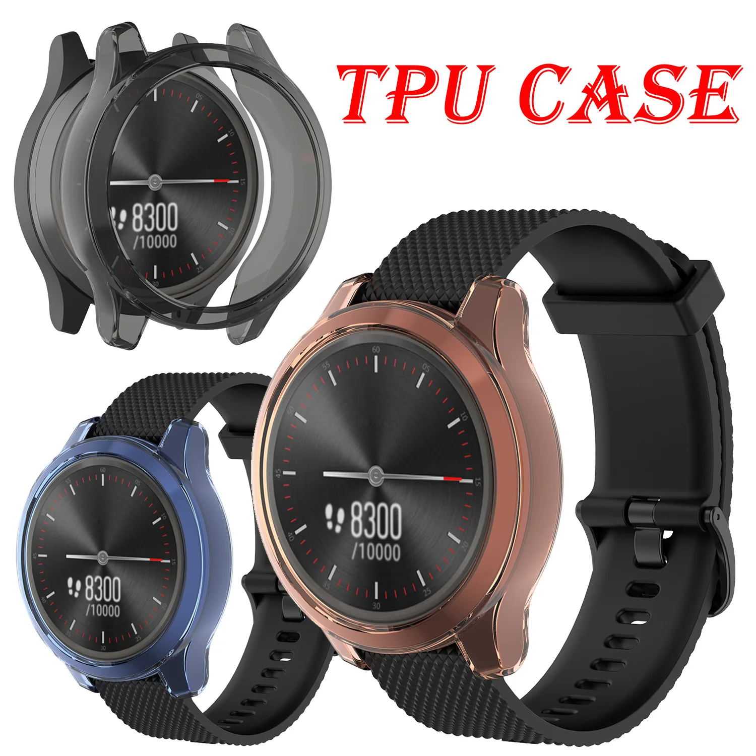 For Garmin vivomove 3 3S / vivoactive 4 4S / vivomove Luxe Style TPU Protector Bumper Watch Frame Case Cover Protective Shell