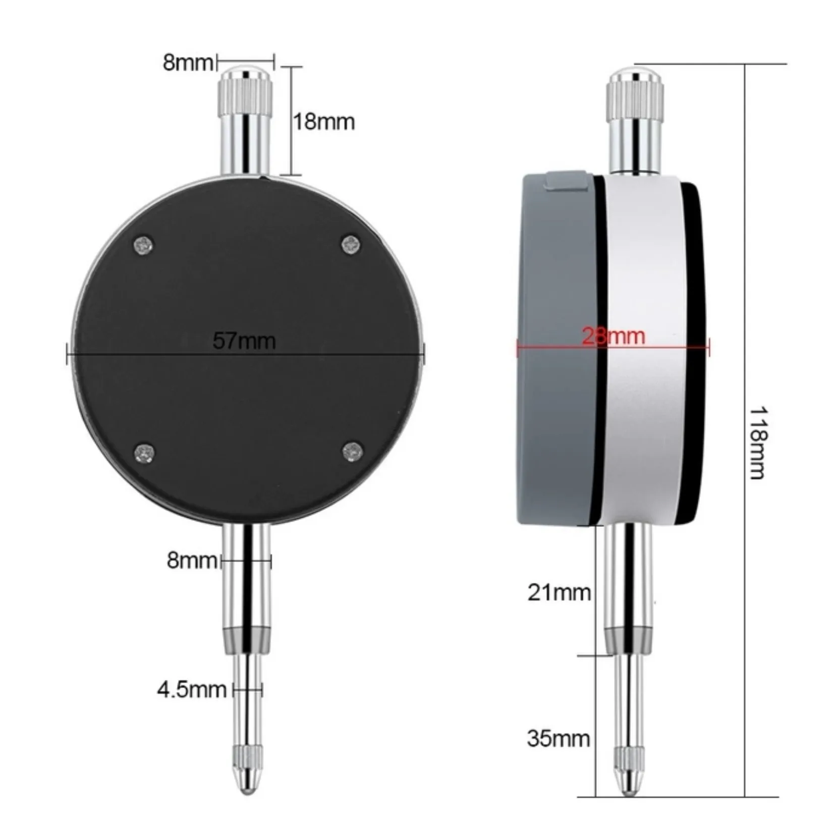 INSTAR Digital Dial Indicator 0-12.7mm 0.01mm IP54 Proof Electronic Dial Gage 0-25.4mm 0.001mm Micron Dial Industrial Quality